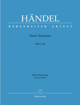 HANDEL: DIXIT DOMINUS HWV 232, VOCAL SCORE